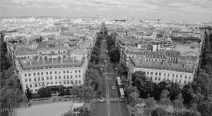 Photo du 17ème arrondissement de paris en noir et blanc